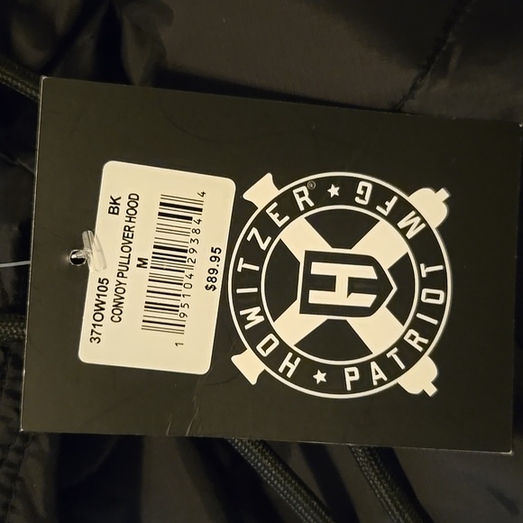 NWT Black Howitzer Mens Med. Packable Hoodie - Picture 5 of 9